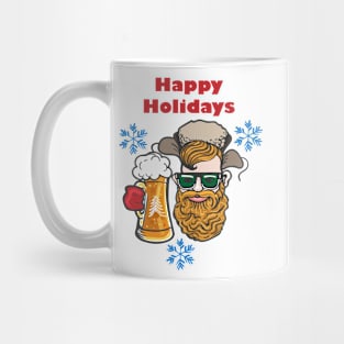 Hipster with Beer mug Mug